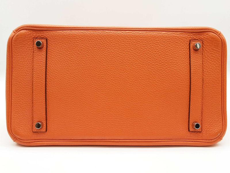 Hermes Birkin 35 Orange Togo Palladium Handbag Do0325crxzde