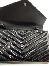 Yves Saint Laurent Patent Leather Cassandre Envelope Chain Wallet Eb1125rxzdu