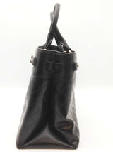 Michael Kors Gramercy Black Chain Logo Leather Satchel Tote Bag Do0826rxde
