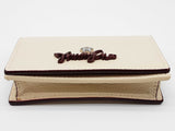 Jimmy Choo Beige Leather Small Card Holder Snap Pouch Do0925wxde