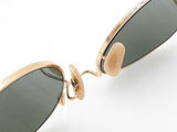 Ray-ban Round Metal Sunglasses In Arista Gold-tone With Green Lenses Fw1026czdu