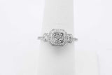 0.82cttw Diamond Cluster Ring In 14k White Gold 3.4 Grams Size 7 Eb0626osxsa
