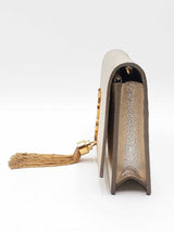 Yves Saint Laurent Kate Small Tassel Bag In Gold Metallic Leather Fw1225rxzdu