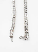 25.75 Cttw Diamond & 14k White Gold Tennis Necklace 4.3g  19 Inch Fw1124lxzxzdu