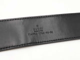 Gucci Interlocking G 40mm Web Canvas & Black Leather Belt Size 36 Fw1026lxzdu