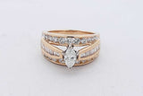 1.7cttw Diamond Ring In 14k Yellow Gold 8.9 Grams Size 8 Eb0626sxzsa