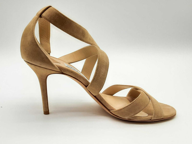 Jimmy Choo Nude Beige Louise Crisscross Heels Size Us 8 Lhlxzde 144020008603