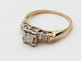 0.27 Cttw Natural Diamonds 14k Two Tone Gold 1.8g Ring Size 5.25 Do0726oxzde