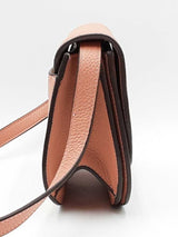 Tory Burch Britten Small Saddle Bag In Pink Pebbled Leather Fw0826lxzdu