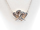 Tiffany & Co. Paloma Picasso Loving Hearts Silver Necklace 18 Inch Fw0725rzdu