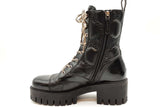 Gucci Black Leather Gg Matelasse Combat Boots Size 39 Eb0226oxzde