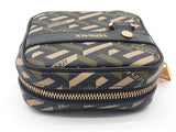 Versace La Greca Signature Khaki Green Black Square Zipper Pouch Do0426rxde