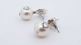 Chanel Cc Faux Pearl Drop Earrings Silver 4.1 Grams Sd0126lcrdu