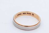 18k Yellow Gold & Platinum Ring 3.3 Grams Size 6.5 Eb1025oxzde