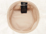 Fendi Ivory White Logo Cotton Bucket Hat Size M Do0725orxde