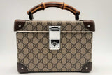 Gucci Supreme Monogram Globe-trotter Bamboo Top Handle Vanity Case Aa0325loxzsa
