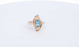 14k Yellow Gold Ring With Blue Stone Size 6.75 3.5 Grams Eb0324loxsa