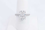 Lab Grown Center Diamond 3.93ctw Ring In Platinum 6.56g Size 7.5 Eb0523lexxzsa