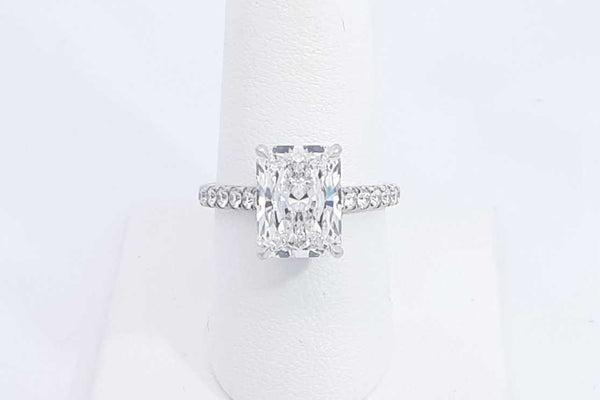 Lab Grown Center Diamond 3.93ctw Ring In Platinum 6.56g Size 7.5 Eb0523lexxzsa