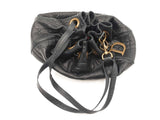 Christian Dior Cannage-quilted Black Leather Drawstring Bucket Bag Fw08ozxdu