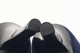 Yves Saint Laurent Navy Suede & Black Leather Courts Heels Size 38.5 Eb0525cxsa
