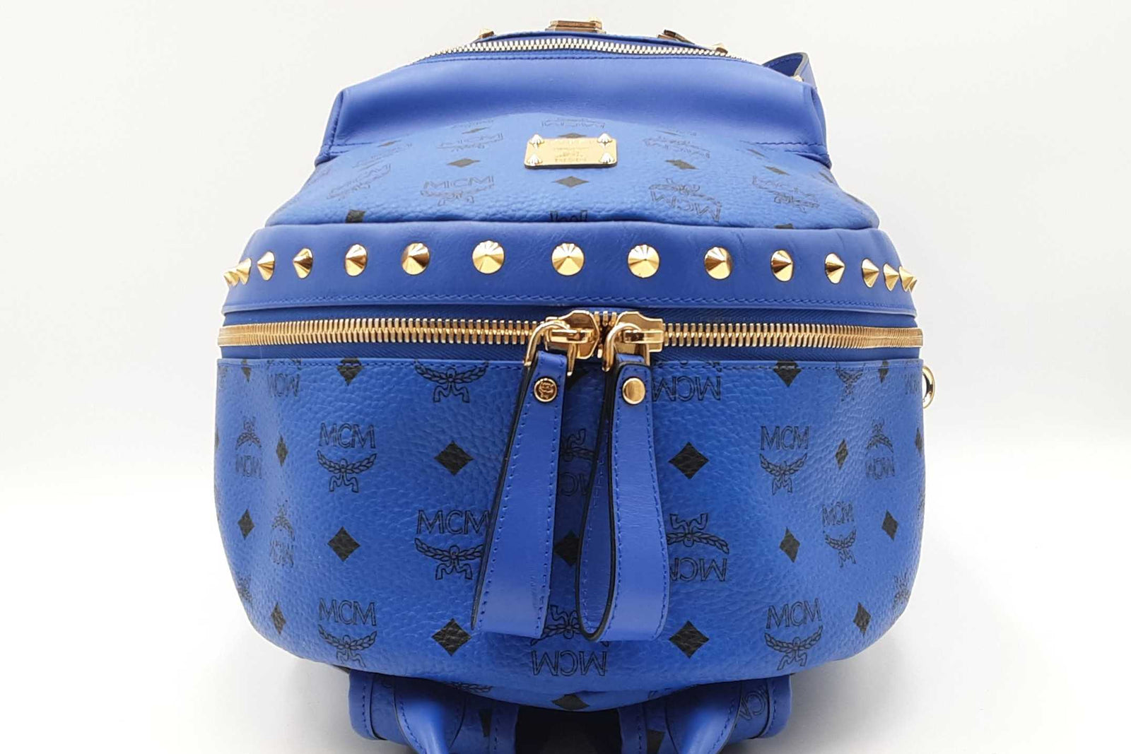 Mcm Stark Visetos Studded Blue Leather Backpack Sd0426orzdu – Max Pawn
