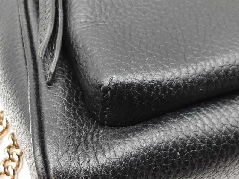 Gucci Soho Interlocking G Rucksack Black Pebbled Leather Backpack Fw0425wzxdu