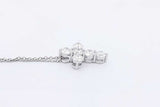 Approx. 1.74ctw Lab Grown Diamond Cross 925 Pendant & Chain 3.4g Eb1124lessa