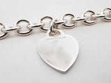 Tiffany & Co. Heart Tag Pendant Necklace In Sterling Silver 65.9 Grams 16 Inch Fw0726lrxdu