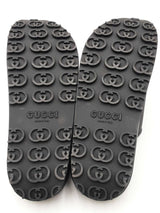 Gucci Black Rubber Interlocking G Platform Slides Size 9 Eb1225lxzdu