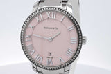 Tiffany & Co. Atlas 31mm Quartz Pink Dial Stainless Steel Watch Eb0826pcrsa