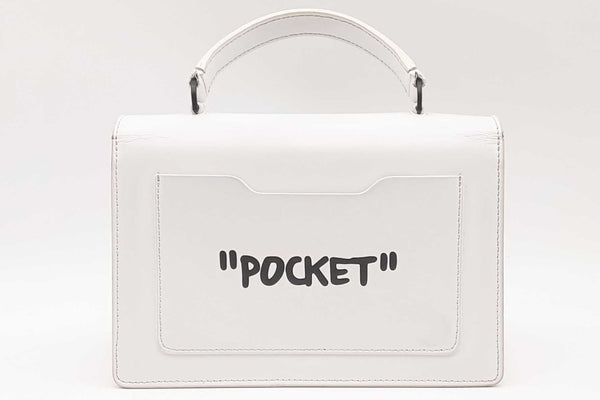 Off White Jitney 1.4 Top Handle Bag In White Eb0425opxsa