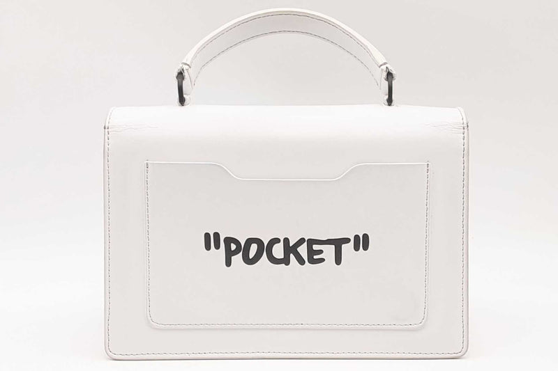 Off White Jitney 1.4 Top Handle Bag In White Eb0425opxsa