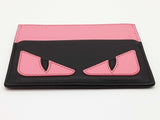 Fendi Monstro Black Pink Leather Card Holder Do1025rxde