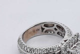 2.22cttw Diamond 14k White Gold Ring 6.7 Grams Size 4 Eb0626ixzsa