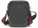 Gucci Small Messenger Bag Black Coated Canvas Aa0926pzxsa