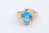 Blue Gemstone Ring In 14k Yellow Gold 5.2 Grams Size 6.5 Eb0824lrxsa