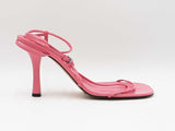 Bottega Veneta T-strap Heeled Sandals In Pink Leather Size Us 9.5 Fw0226crdu