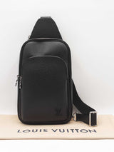 Louis Vuitton Avenue Sling Bag In Black Taiga Leather Fw1125exzdu