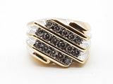 0.32 Cttw Natural Diamonds 10k Two Tone Gold 9.0g Ring Size 10.5 Do0526prxde