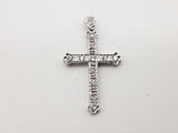 0.11 Cttw Natural Diamonds Platinum 2.3g Cross Pendant Do0226ixde