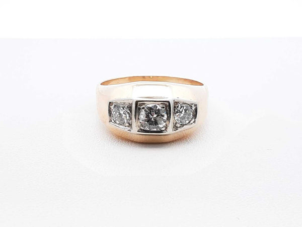 1.0 Cttw Diamond & 14k Yellow Gold Ring 9.3 Grams Size 12.5 Fw0325loxzsa