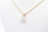 Approx. 0.5ctw Trillion Cut Diamond 14k Yellow Gold Pendant & Chain Eb1124pxzsa