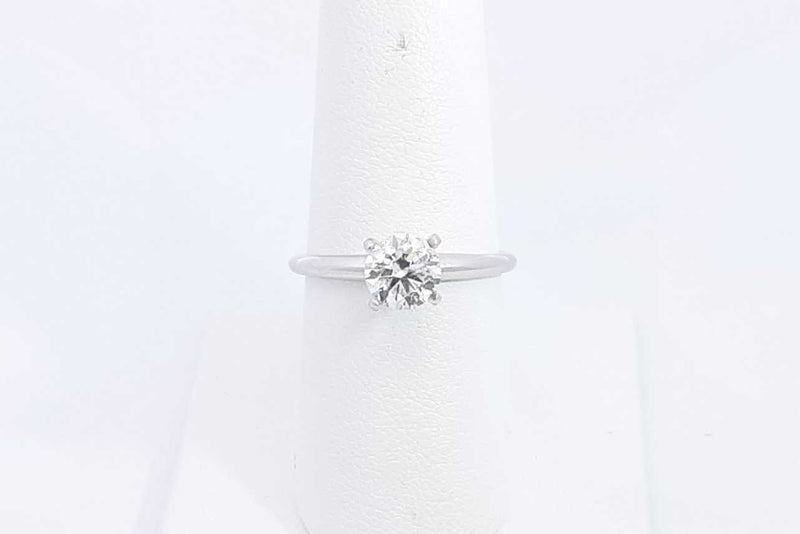 Round Diamond Approx. 0.96ctw Solitaire Ring In 14k White Gold 2.79g Eb723lwxzsa