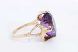 Purple Gemstone Ring In 10k Yellow Gold 8.5 Grams Size 10 Eb0924lixsa