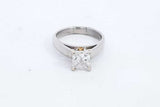 Approx. 0.75ctw Princess Cut Diamond Ring Platinum 7.7 Grams Size 6 Eb0924prxdu