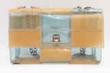 Chanel Pvc Beige & Blue Patchwork Flap Bag Eb0626cxzsa