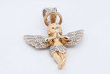 1.08ctw Diamond Angel Pendant In 10k Yellow Gold 8.4 Grams Eb0225pixsa