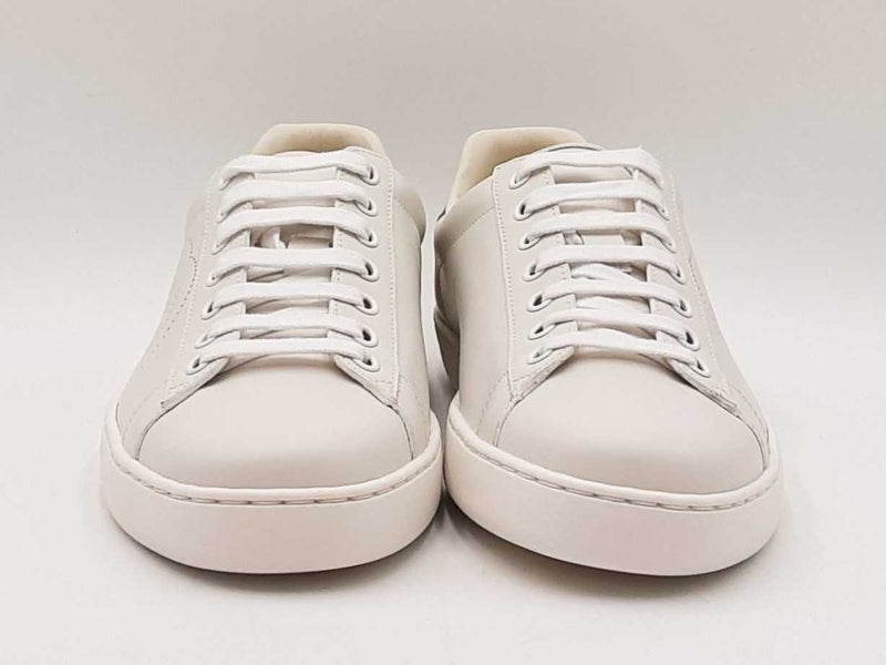 Gucci Ace Interlocking G White Leather Sneakers Size 6.5 Fw0525lrxdu