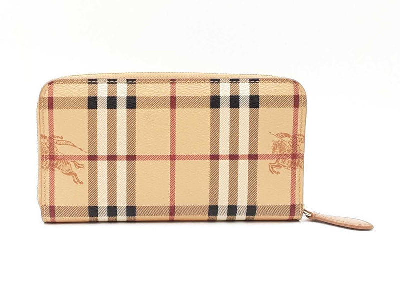 Burberry Ziggy Zip-around Wallet In Haymarket Check Coated Canvas Fw00725crdu